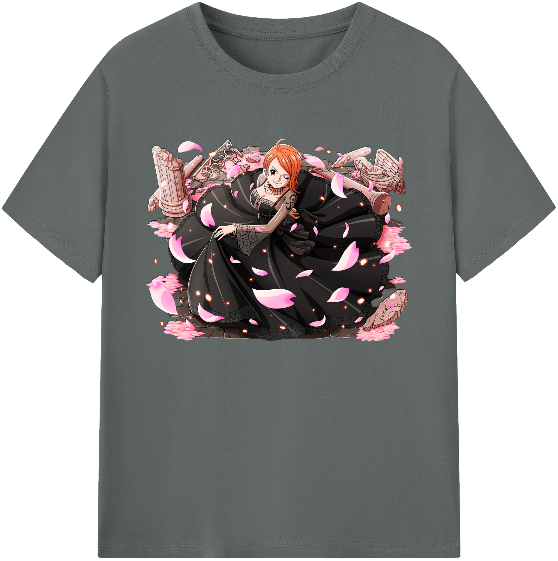 （画像用） ワンピース ナミ ONE PIECE Nami 綿100％ メンズ半袖Tシャツ｜肌触りやわらか＆通気性